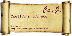 Csellár János névjegykártya